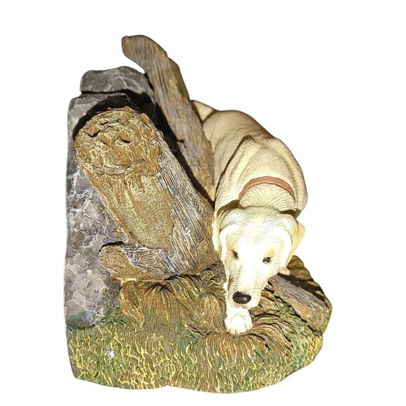 Yellow Labrador Retriever Figurine Bookend By Living Stone Inc 2001 Resin Dog - Picture 1 of 9
